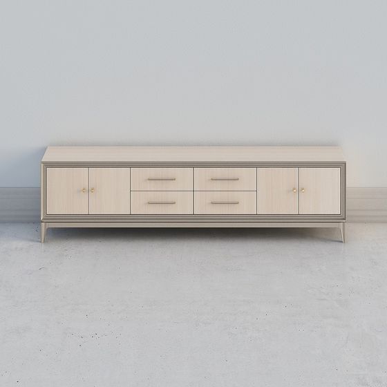 Modern Low-Poly TV Cabinet 3D model