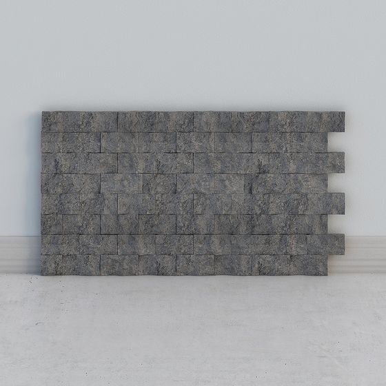 High-Detail Stone Wall 3D model