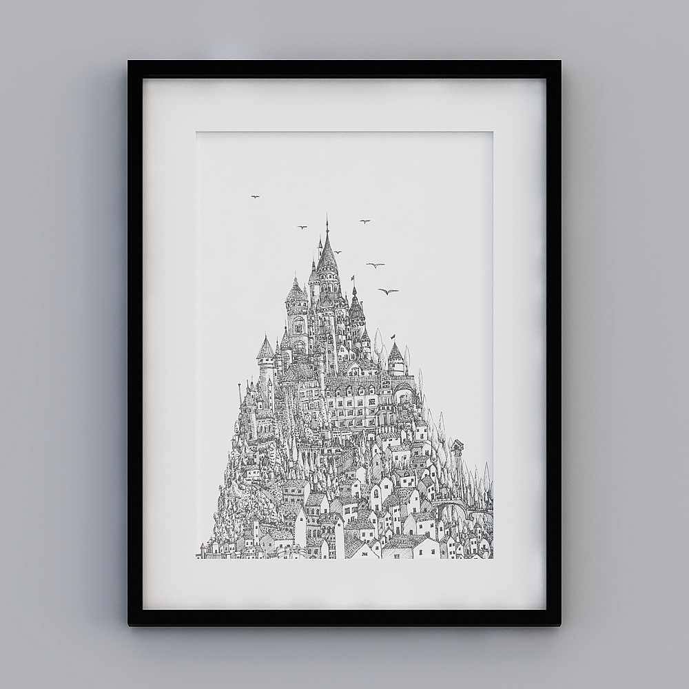 Fantasy Castle 3D Model for Creative Projects