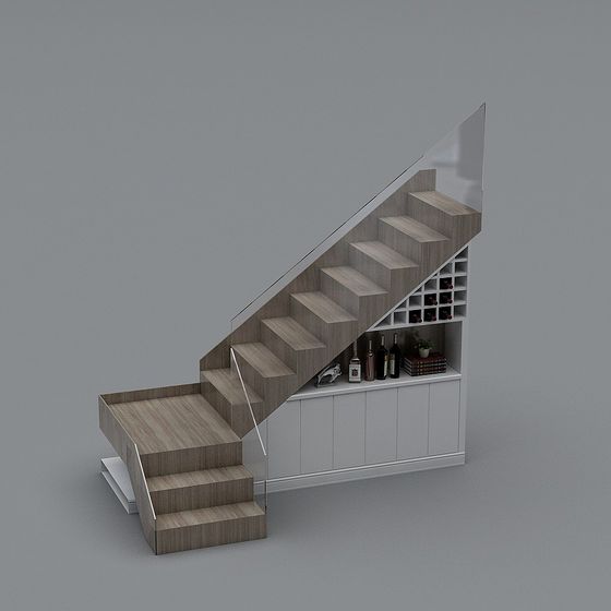 Low Polygon Stylish Staircase 3D model