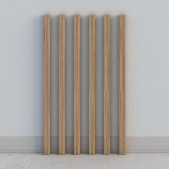 Wood Slat Room Divider 3D model for Modern Interiors