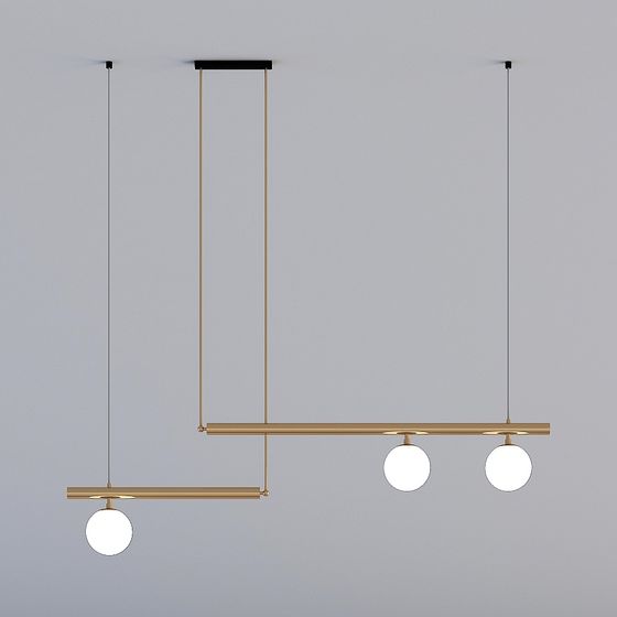 Modern Minimalist Chandelier 3D model