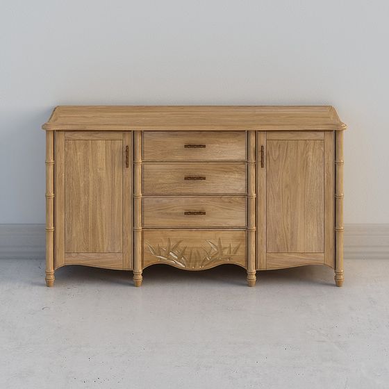 Elegant Vintage Storage Cabinet 3D model