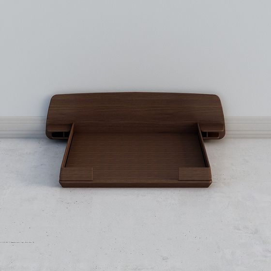 Elegant Wooden Tray 3D model for Modern Design