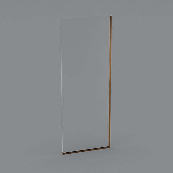 Transparent Glass Door 3D model
