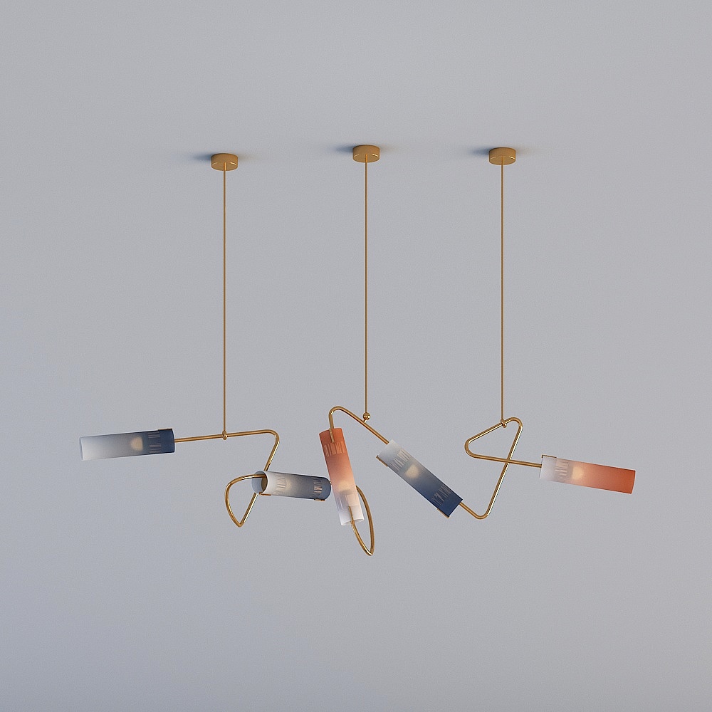 The XG-9488 has creative bar designer chandeliers for creative bar desks that want to light up the simple modern line glass restaurant chandelier