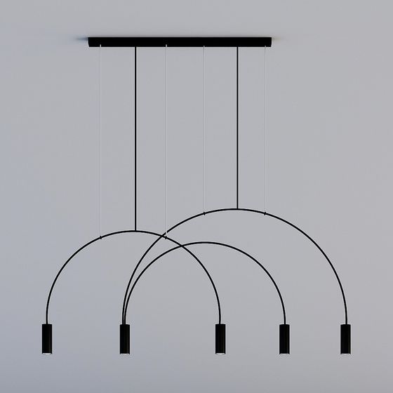 Elegant Low Polygon Hanging Lamp 3D model