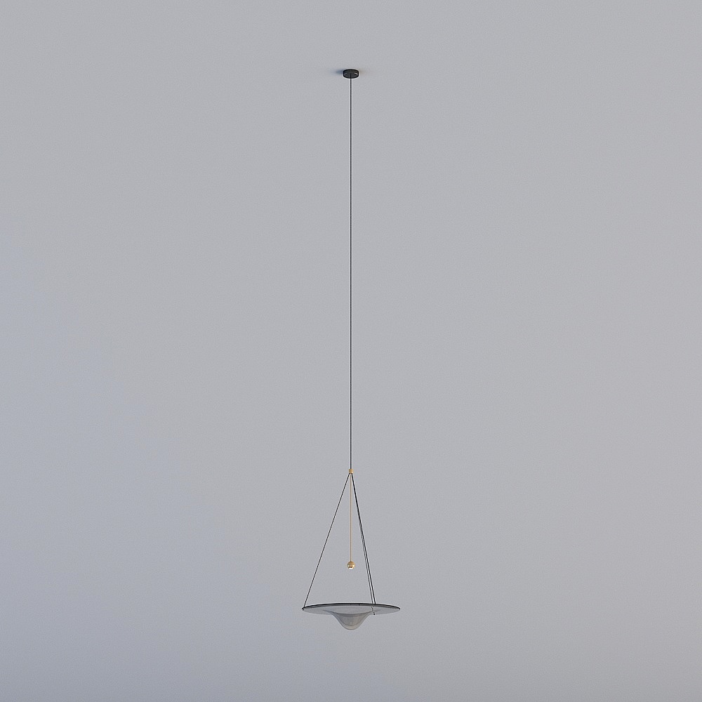 Elegant Low-Poly Pendant Light 3D model