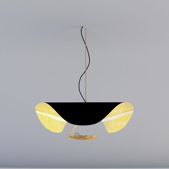 Elegant Low-Poly Pendant Light 3D model
