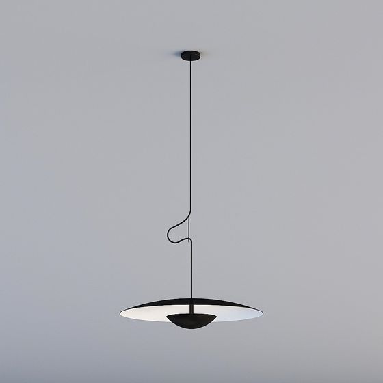 Stylish Low Poly Chandelier 3D model for Interior Spaces