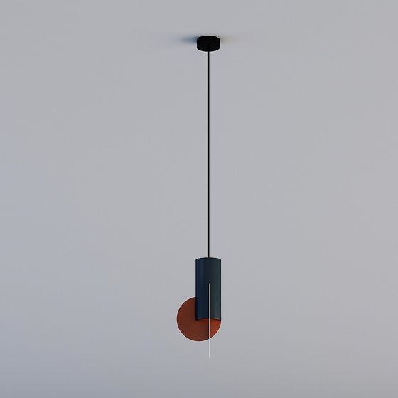 Stylish Low-Poly Pendant Light 3D model for Creative Spaces