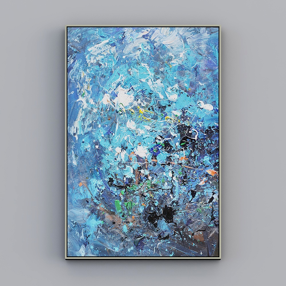 Courtesy full house with painting - modern abstract metaphysical decoration painting - oil painting - full of stars