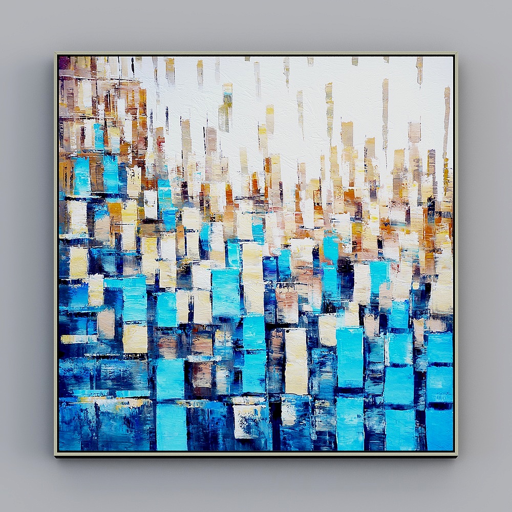 Courtesy full house with painting - modern guest bedroom decorative painting - oil painting - .