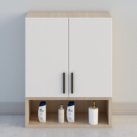 Modern Minimalist Bathroom Storage Cabinet 3D model