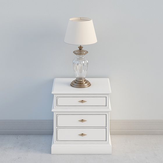 Elegant Low-Poly Nightstand 3D model