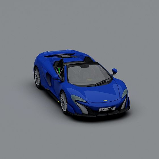 Vibrant Low-Polygon Sports Car 3D model