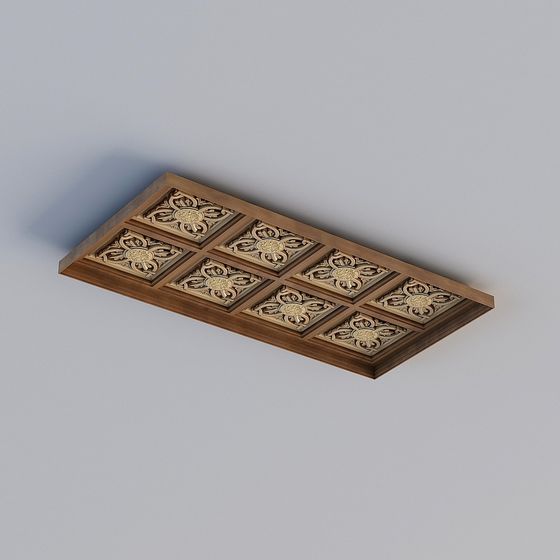 Ornate Ceiling Panel 3D model