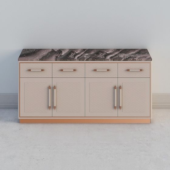 Urban Minimalist Storage Cabinet 3D model