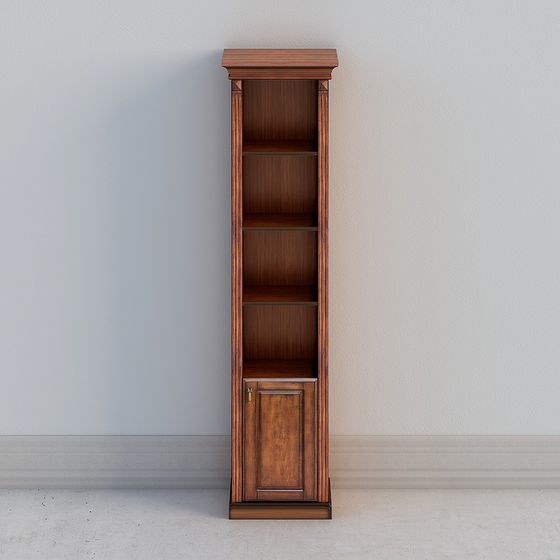 Elegant Low Poly Bookshelf 3D model