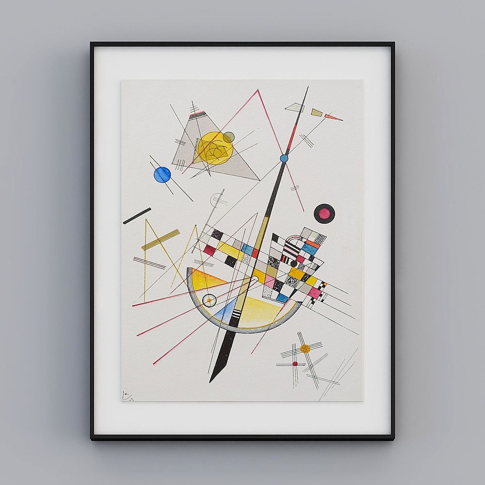 "Fuyun Art" - BBA - Postmodern - Kandinsky "Subtle Tension" - 067 - Postmodern hanging painting living room bedroom entrance kitchen decoration painting