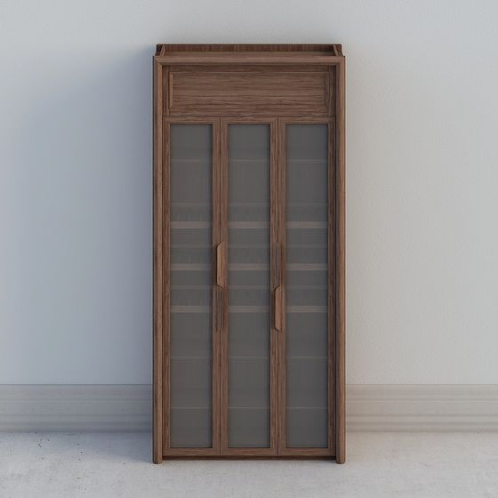 Glass Door Display Cabinet 3D model