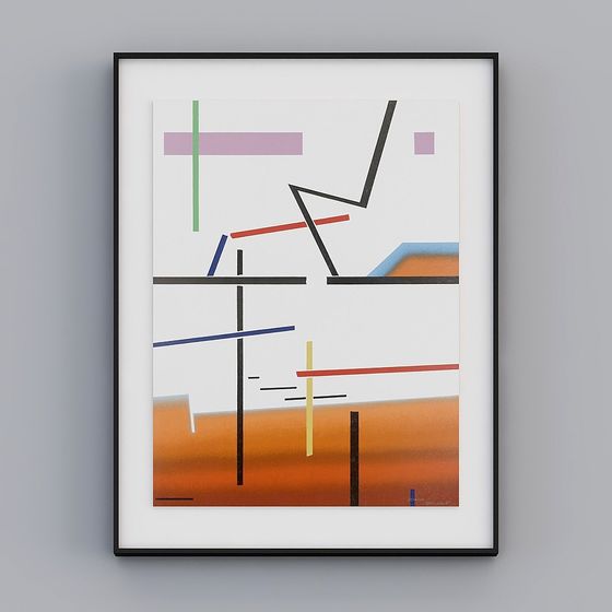 Abstract Geometric 3D Model for Creative Projects