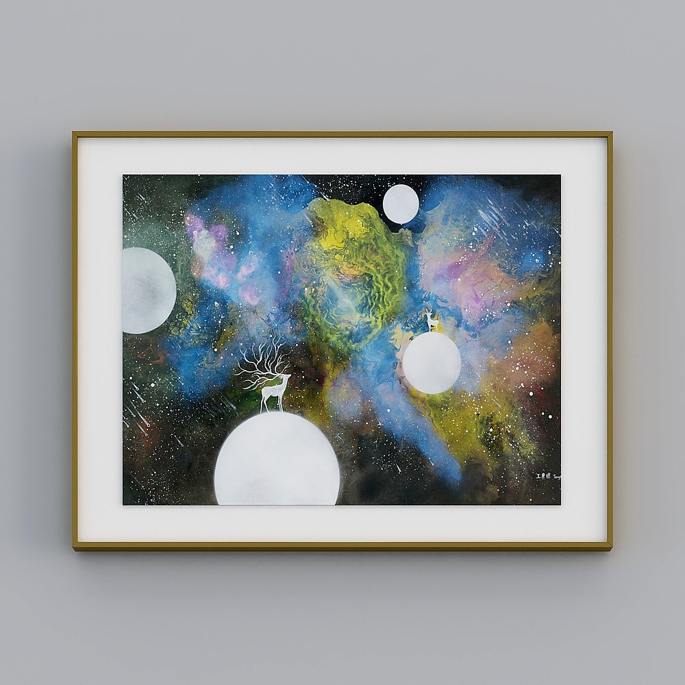 "Fuyun Art" BBA128 modern mash-up light luxury trend cartoon living room Xuanguan kitchen bedroom decoration painting