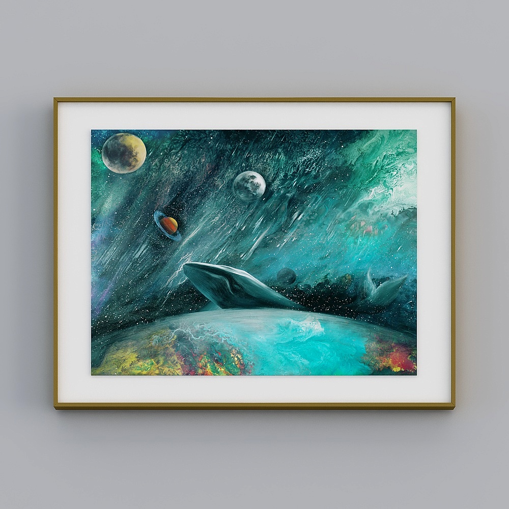 "Fuyun Art" BBA133 modern mash-up light luxury trend cartoon living room Xuanguan kitchen bedroom decoration painting