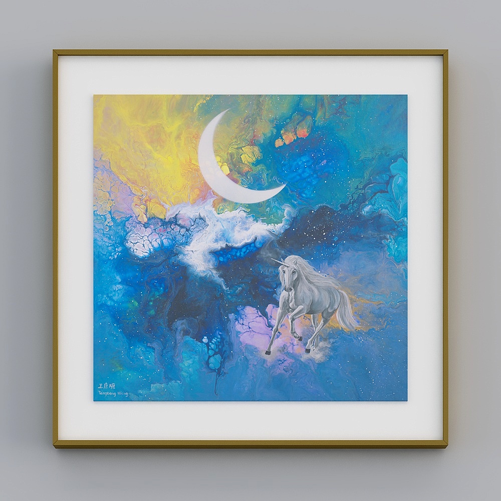 "Fuyun Art" BBA137 modern mash-up light luxury trend cartoon living room Xuanguan kitchen bedroom decoration painting