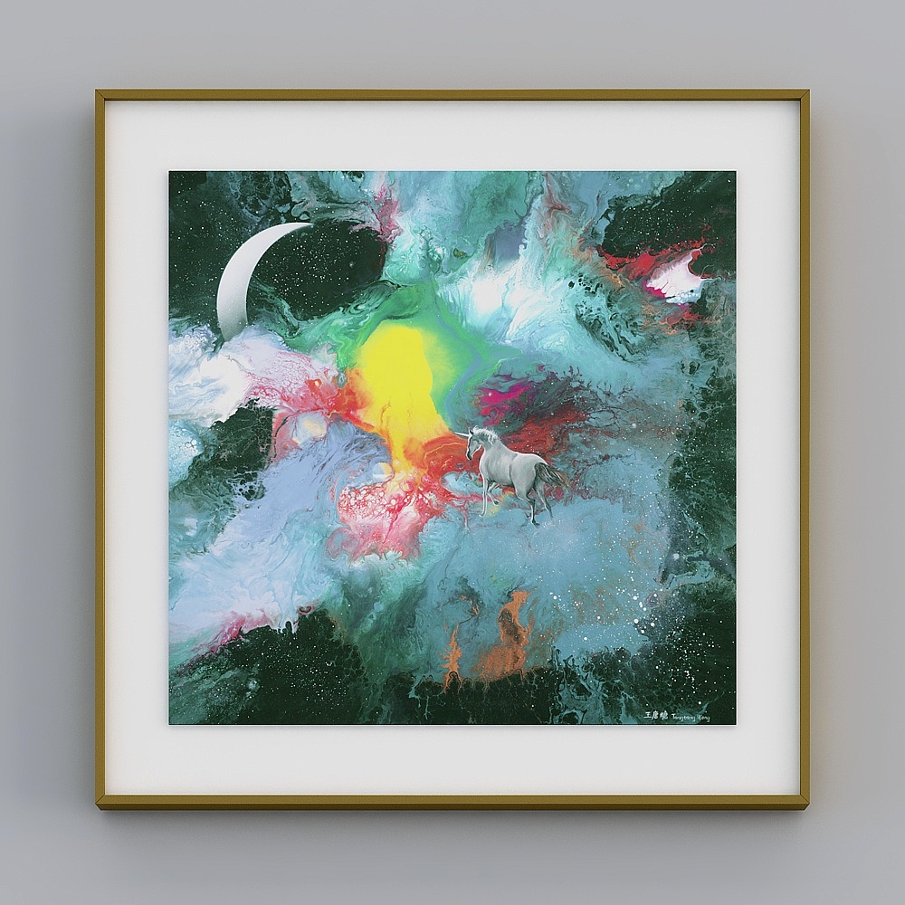 "Fuyun Art" BBA136 modern mash-up light luxury trend cartoon living room Xuanguan kitchen bedroom decoration painting