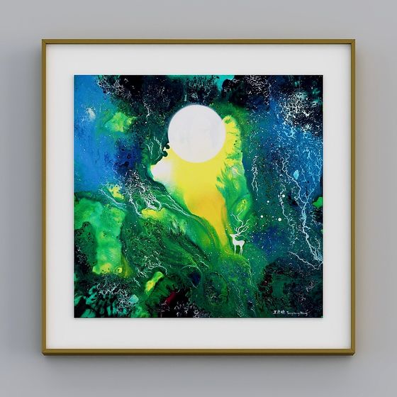 Ghost Deer Under Moonlight 3D model