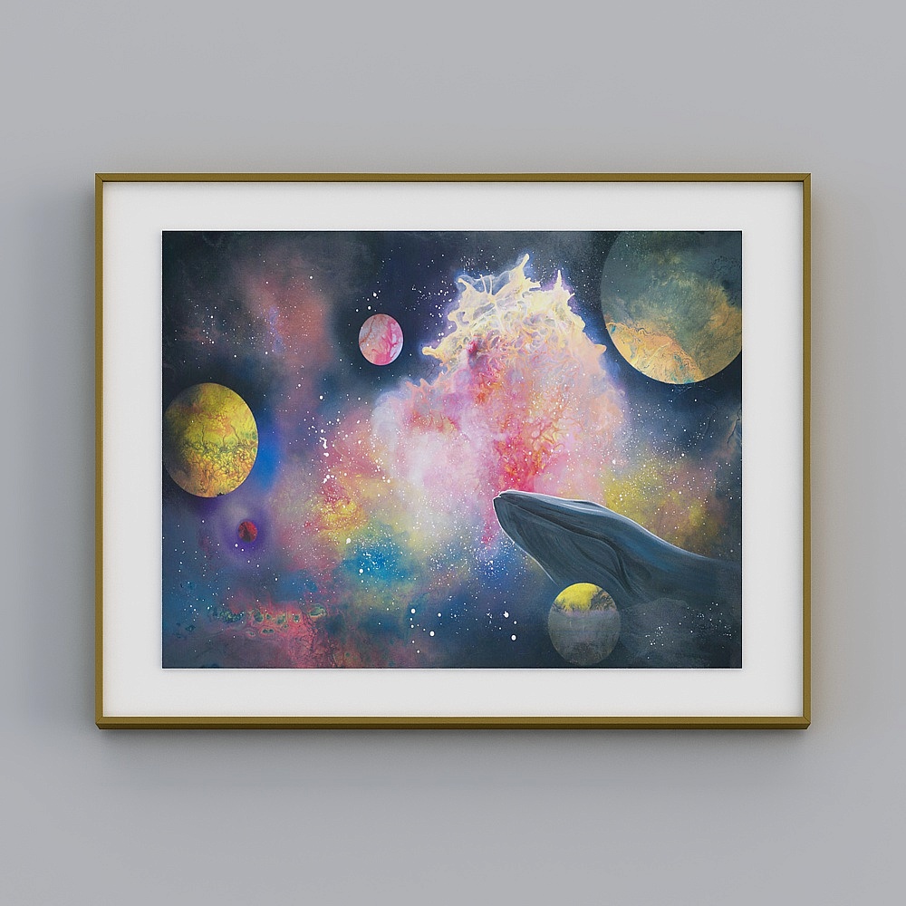 "Fuyun Art" BBA130 modern mash-up light luxury trend cartoon living room Xuanguan kitchen bedroom decoration painting