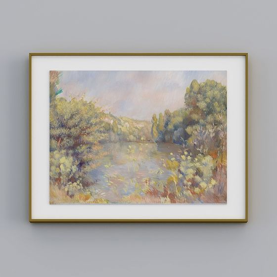 Countryside River View 3D model