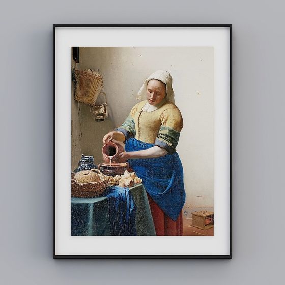 The Milkmaid 3D model Inspired by Vermeer