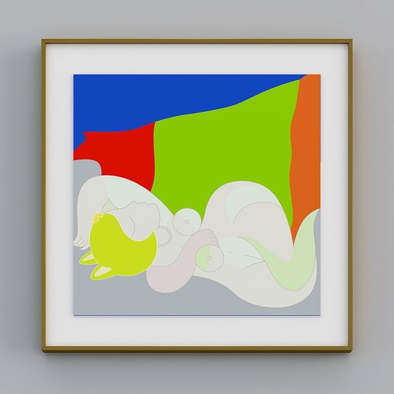 Abstract Human 3D Model in Low Polygon Style