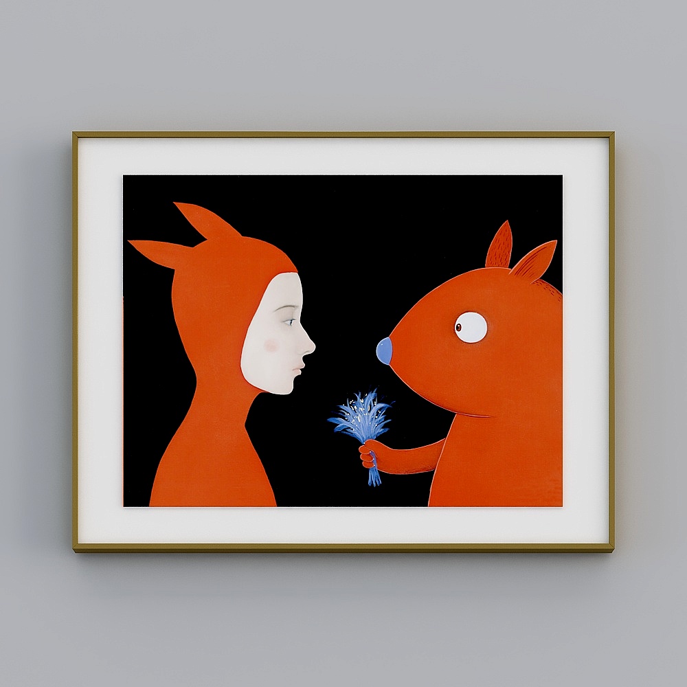 "Fuyun Art" BBA178 modern mash-up light luxury trend cartoon living room Xuanguan kitchen bedroom decoration painting