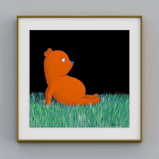 Charming Orange Bear 3D model