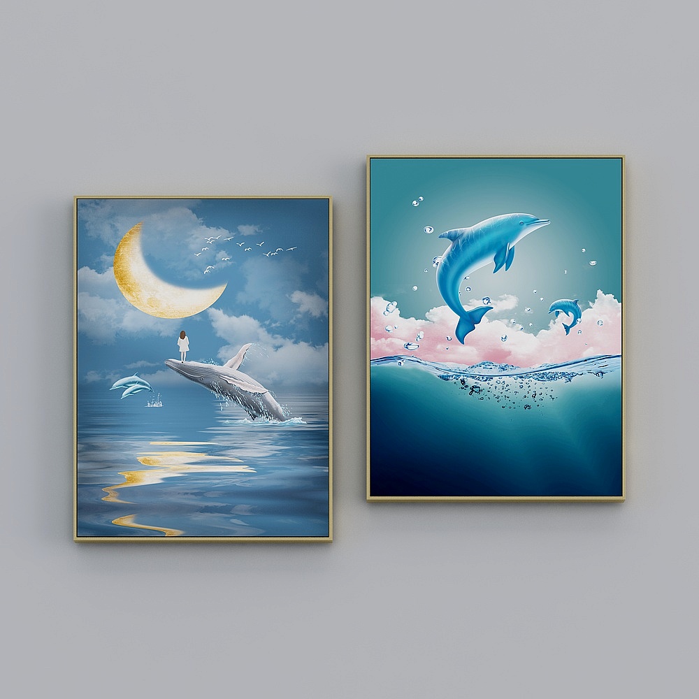 Courtesy full house with painting - guest restaurant decoration painting - two - Moonlight lover B