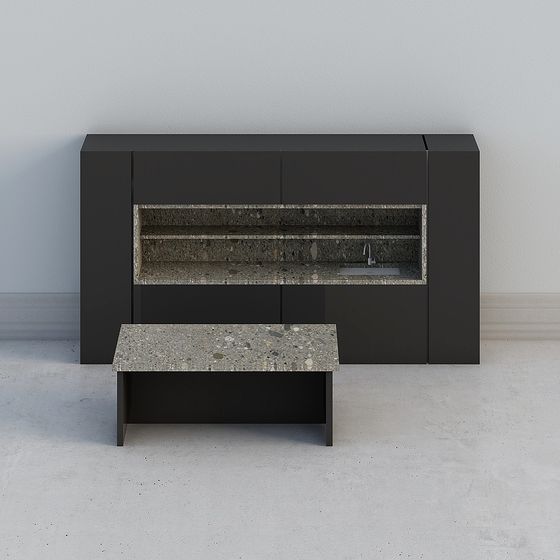 Concrete Bathroom Cabinet 3D model