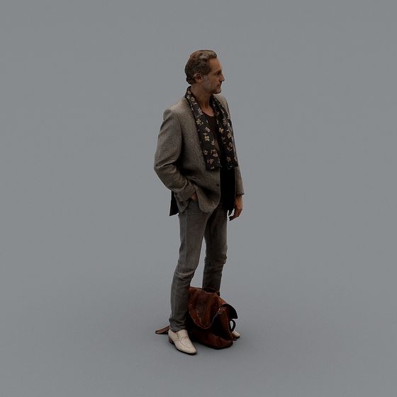 Stylish Low-Poly 3D Model of a Modern Urban Figure