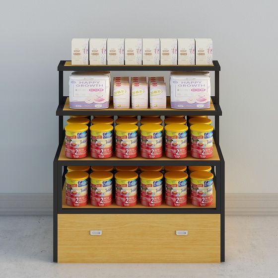 Stylish Multi-Functional Storage Rack 3D model