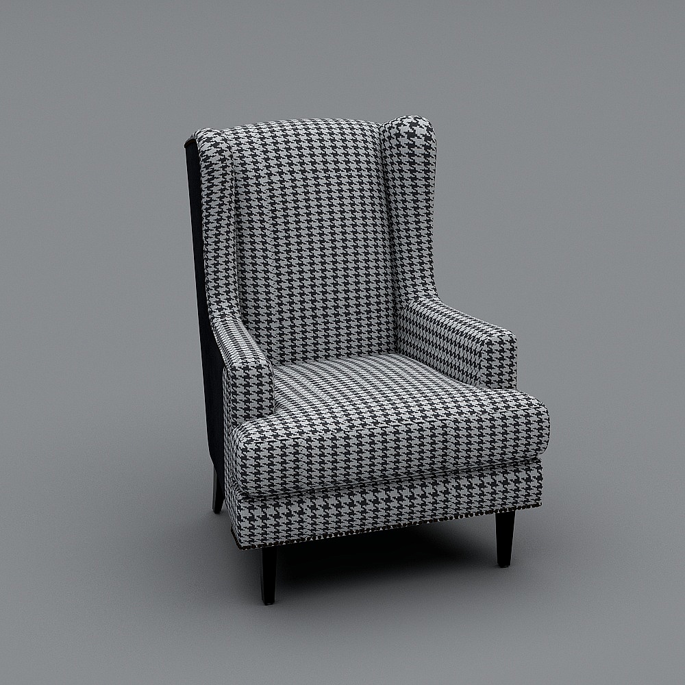 Classic Wingback Chair 3D Model