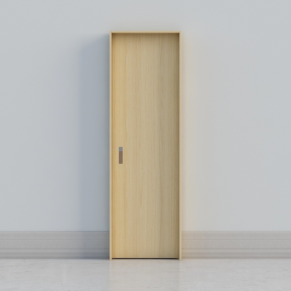 minimal bright wooden door