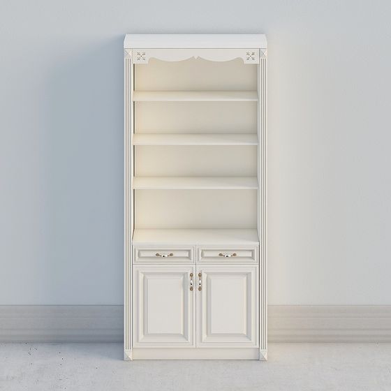 Elegant Classical Bookshelf 3D model for Modern Interiors