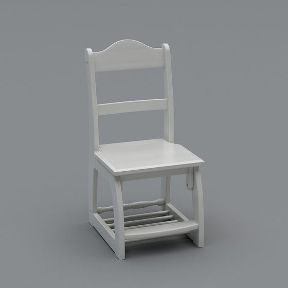 Charming Low-Poly Wooden Chair 3D model