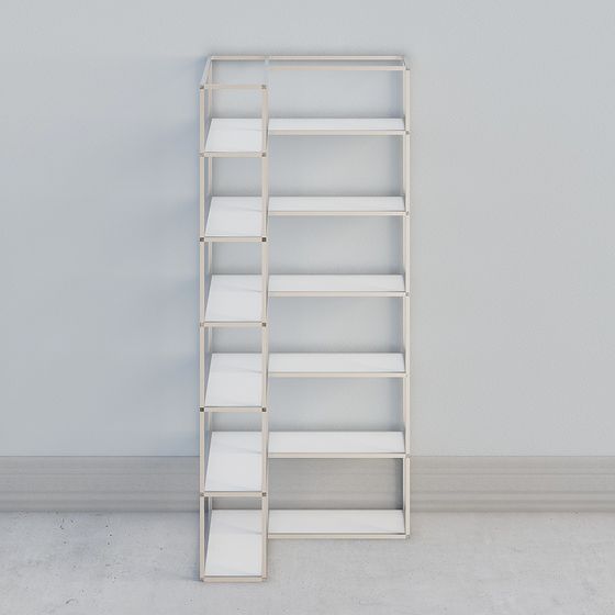 Modern Geometric Bookshelf 3D model