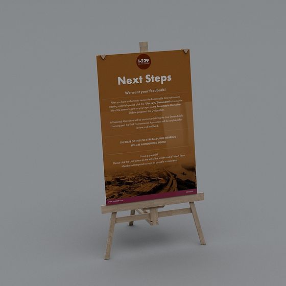 Information Display Stand 3D model