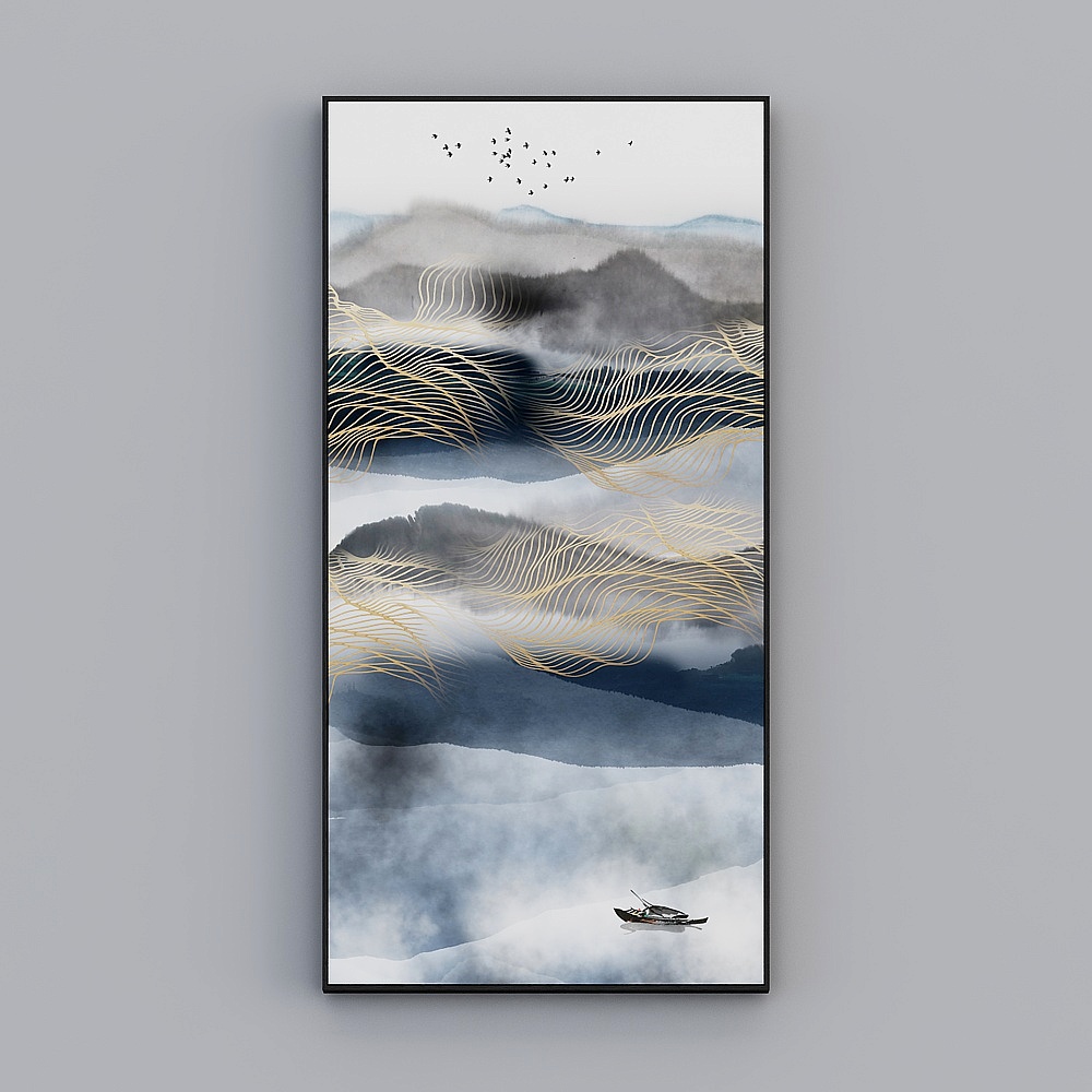 Courtesy full house with painting - modern minimalist hall Xuanguan decoration painting - single - hometown month G