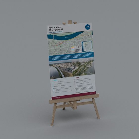 Urban Planning Board 3D model for Creative Projects