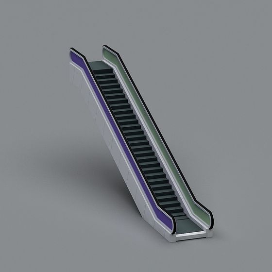 Modern Low-Poly Elevator Stairs 3D model